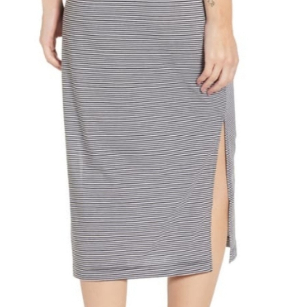 Current/Elliott the Beatnik Striped Maxi T-Shirt Dress - Picture 4 of 9